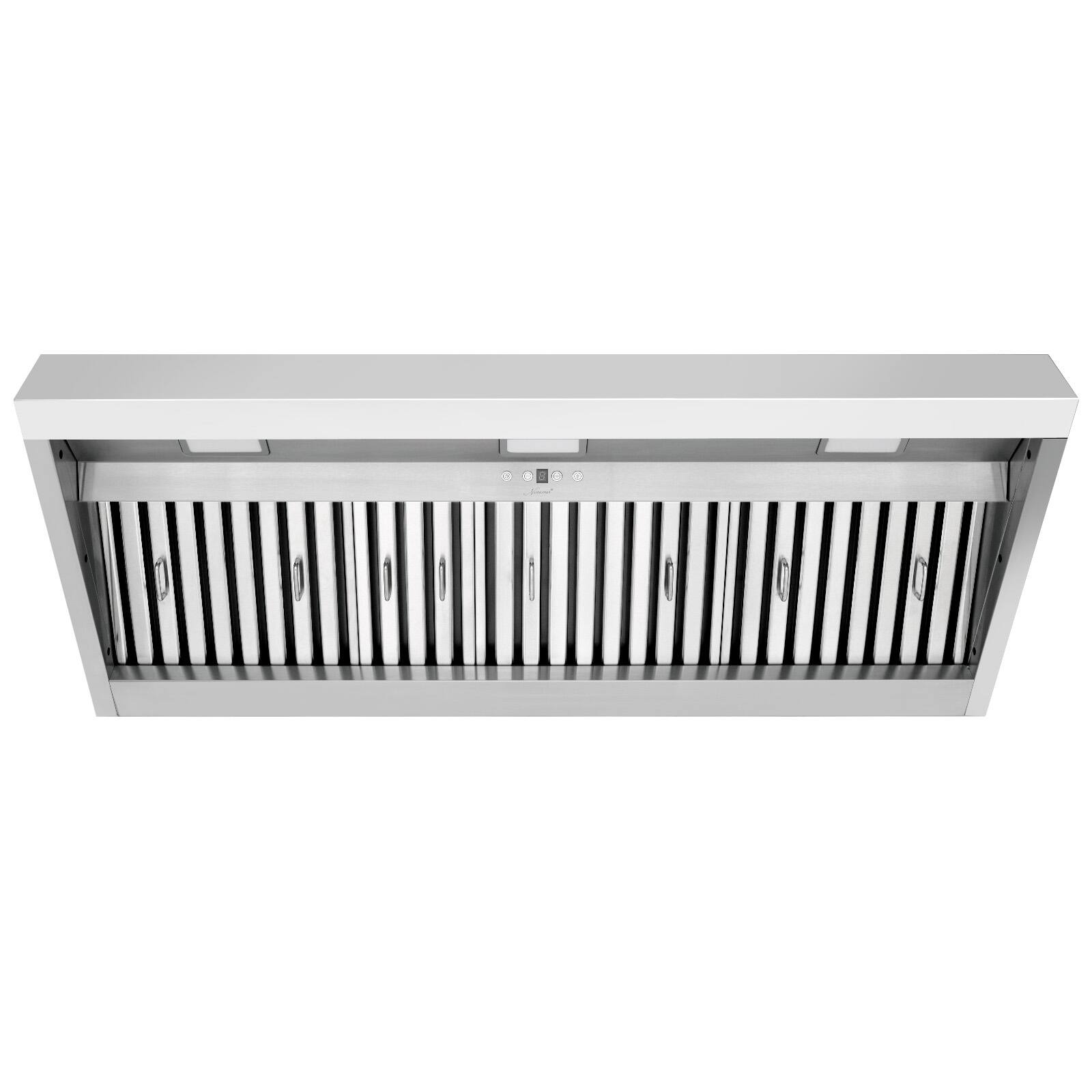 Front. Akicon - Akicon 48 inch Ducted 1200-CFM Stainless steel Insert Under Cabinet Range Hood - Stainless steel.