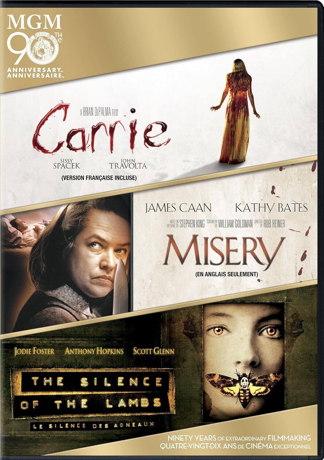 Front. Carrie (1976) / Misery / The Silence of the Lambs   - DVD.