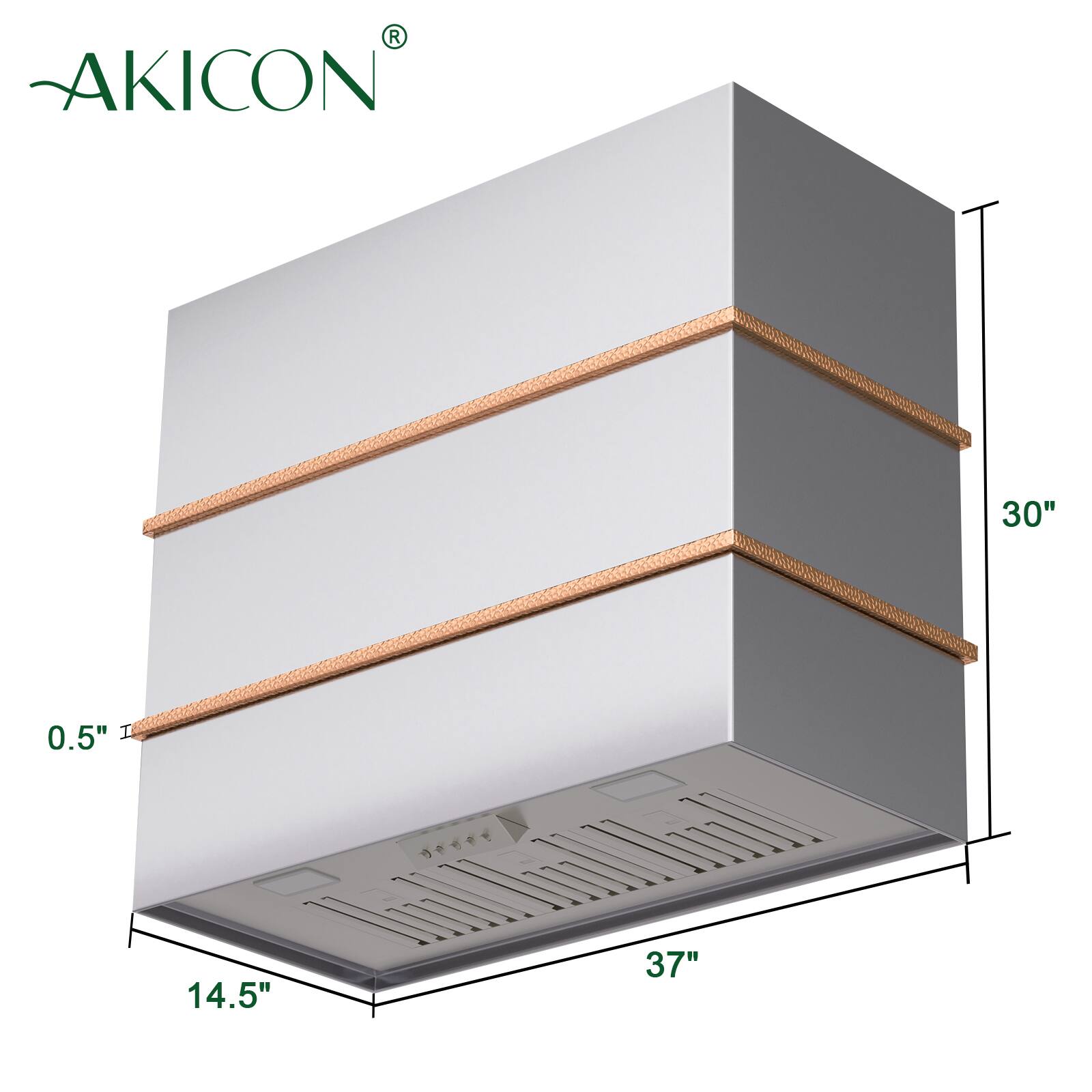 AKICON 30" x 0.5" x 14.5" x 37"