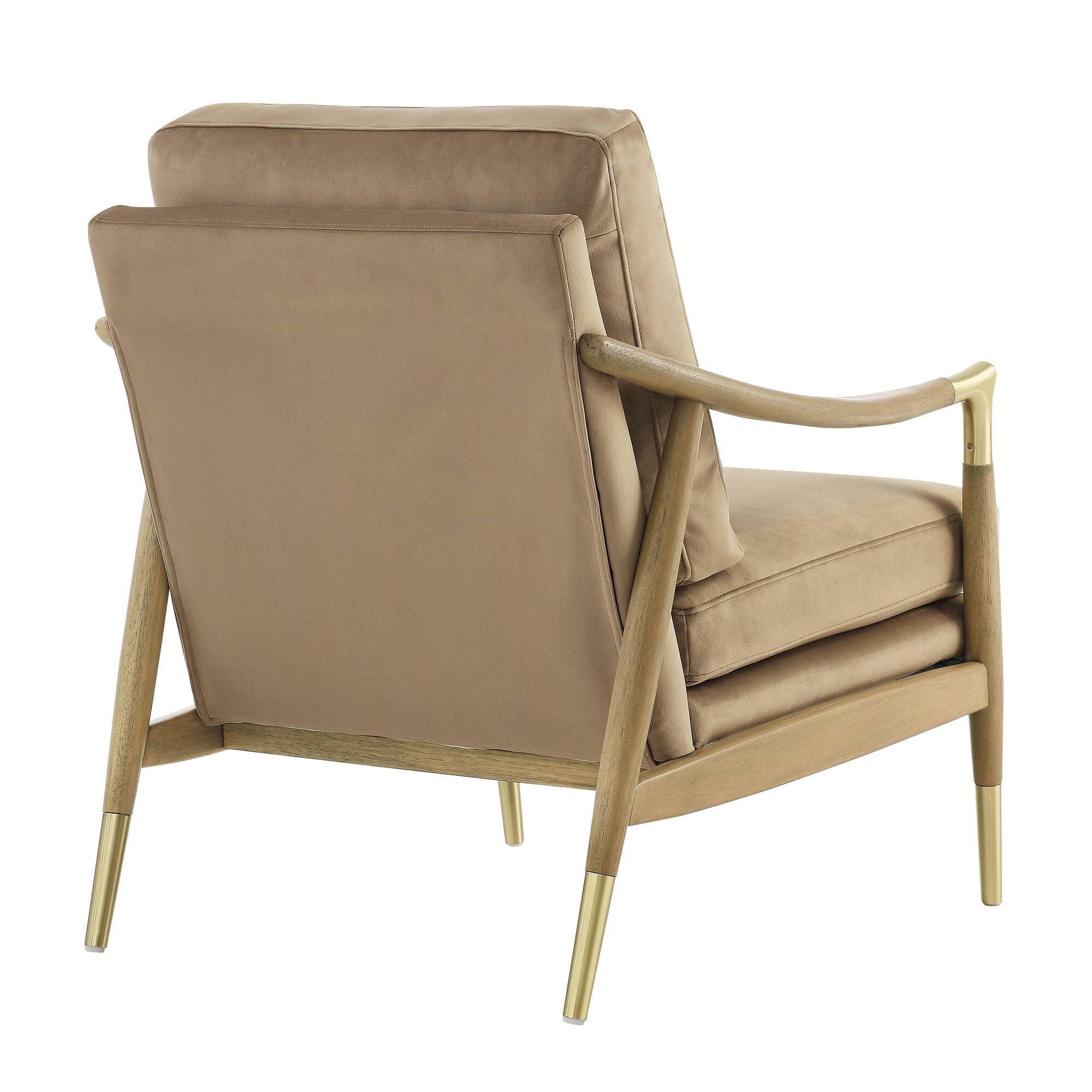 Alt View 1. Modway - Langford Performance Velvet Accent Armchair by Modway - Brown.