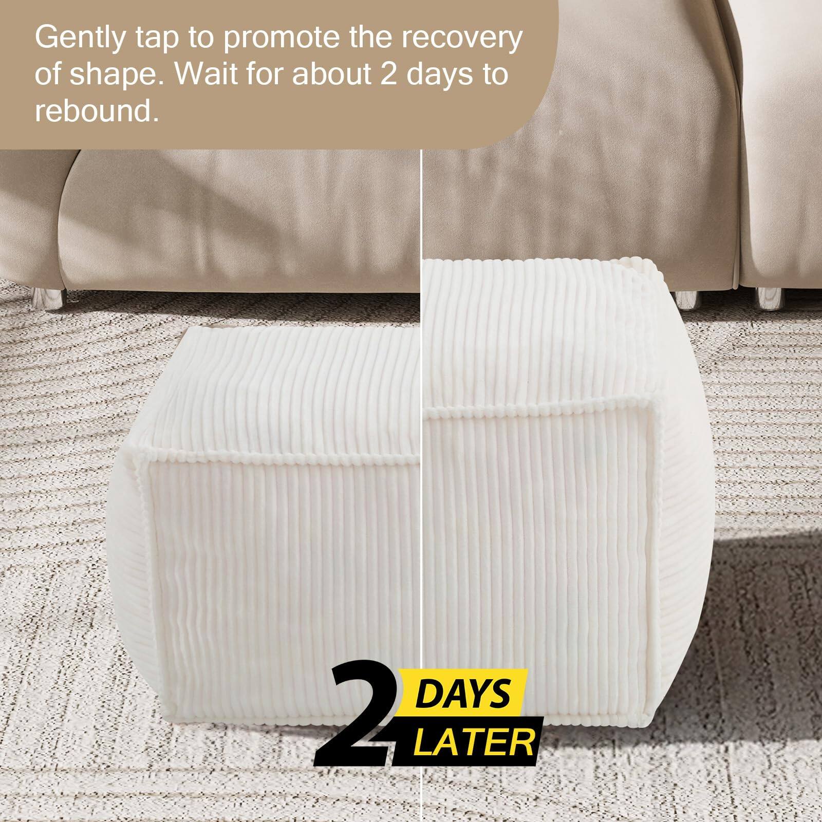 Gently tap to promote the recovery of shape. Wait for about 2 days to rebound.

2 DAYS LATER