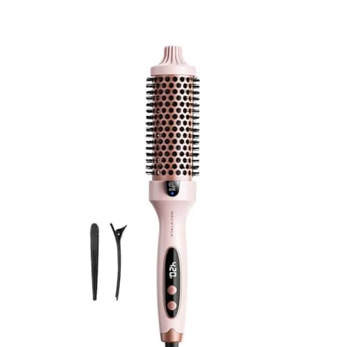 Vulpecula Spade - Wavytalk Thermal Brush, Blowout Boost 1.5 inch Heated Round Brush for Blowout Look, Dual Voltage, Pink, Sakura,