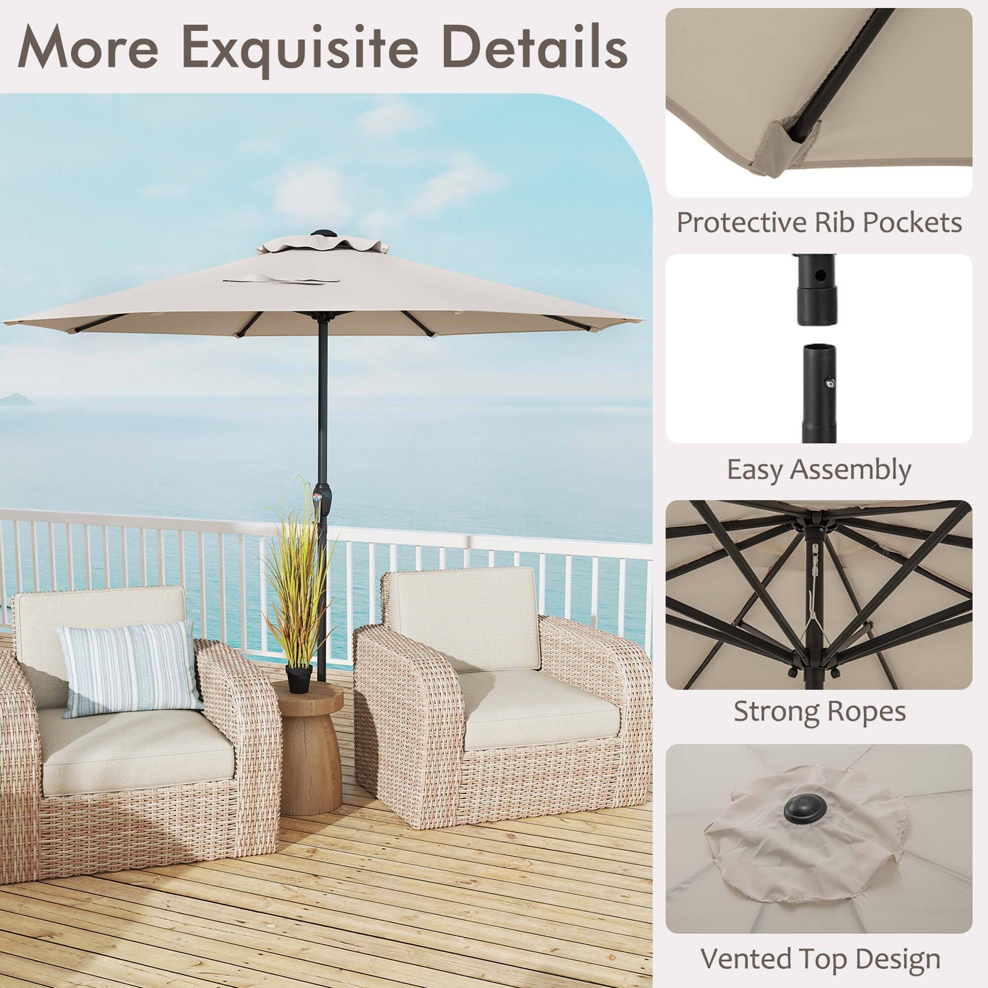 More Exquisite Details
Protective Rib Pockets
Easy Assembly
Strong Ropes
Vented Top Design