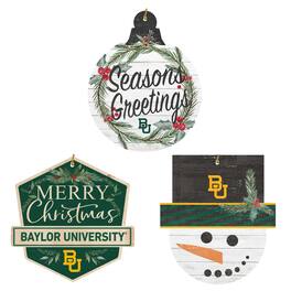 Jardine - Baylor Bears Ornament Bundle - White