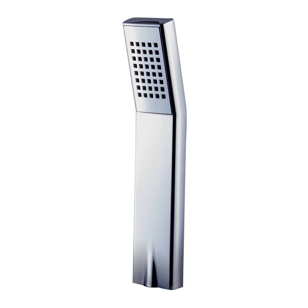 Left. Alfi - Polished Chrome Deck Mounted 3 Hole Tub Filler & Shower Head - Silver.