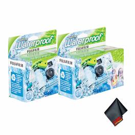 Fujifilm - 2xFUJIFILM QuickSnap 800 Waterproof 35mm Disposable Camera (27 Exposures),Bundle