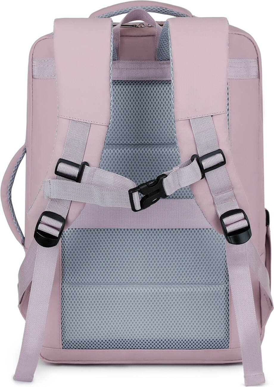 Back. SaharaCase - Water Resistant Backpack with USB Charging port and fits up to 17.3" laptop - Desert Purple.