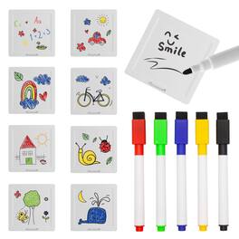 PicassoTiles - 13 PC Whiteboard, Pens, Magnetic Tiles, Magnetic Building Blocks for Kids 3+