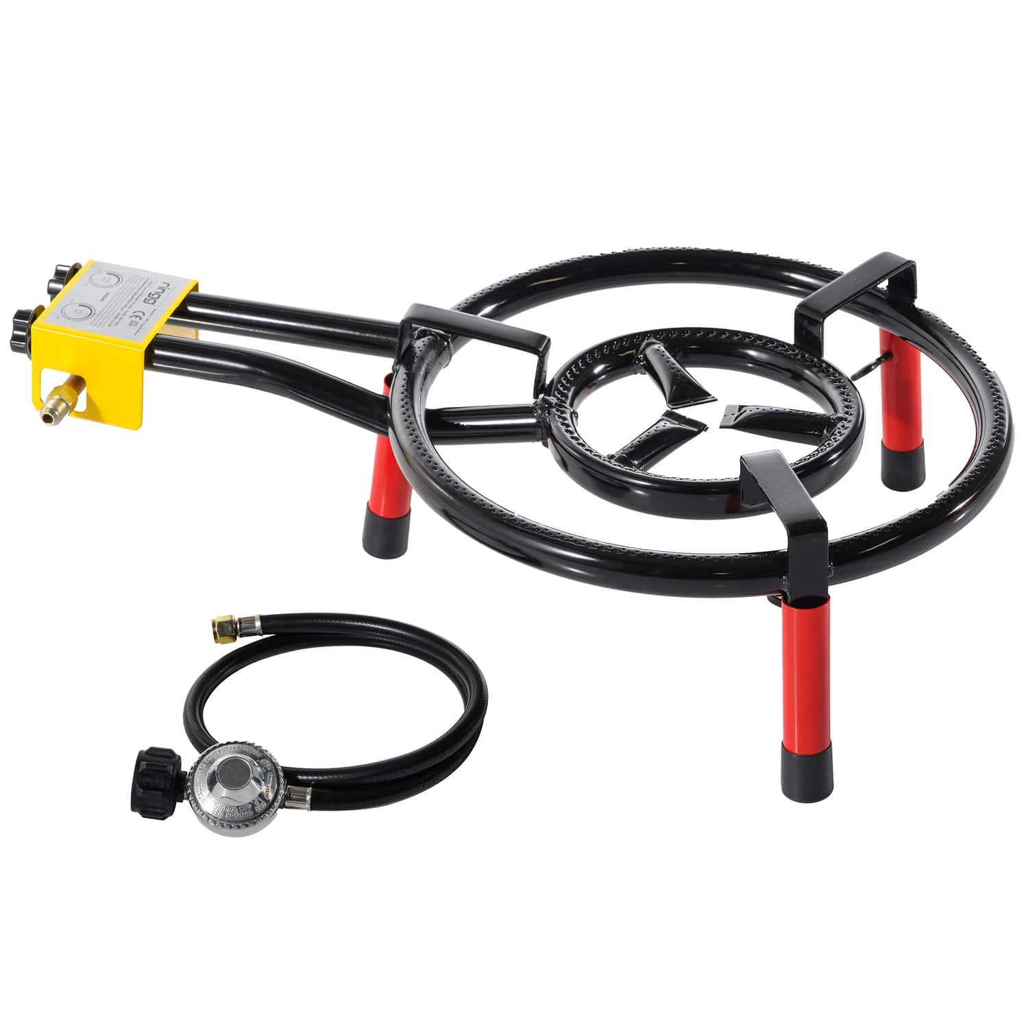 Ringg - Flame Series Classic Kit with 16" Dual-Ringed Gas Burner, 5" Tabletop Stand for 16 Servings - Multicolored