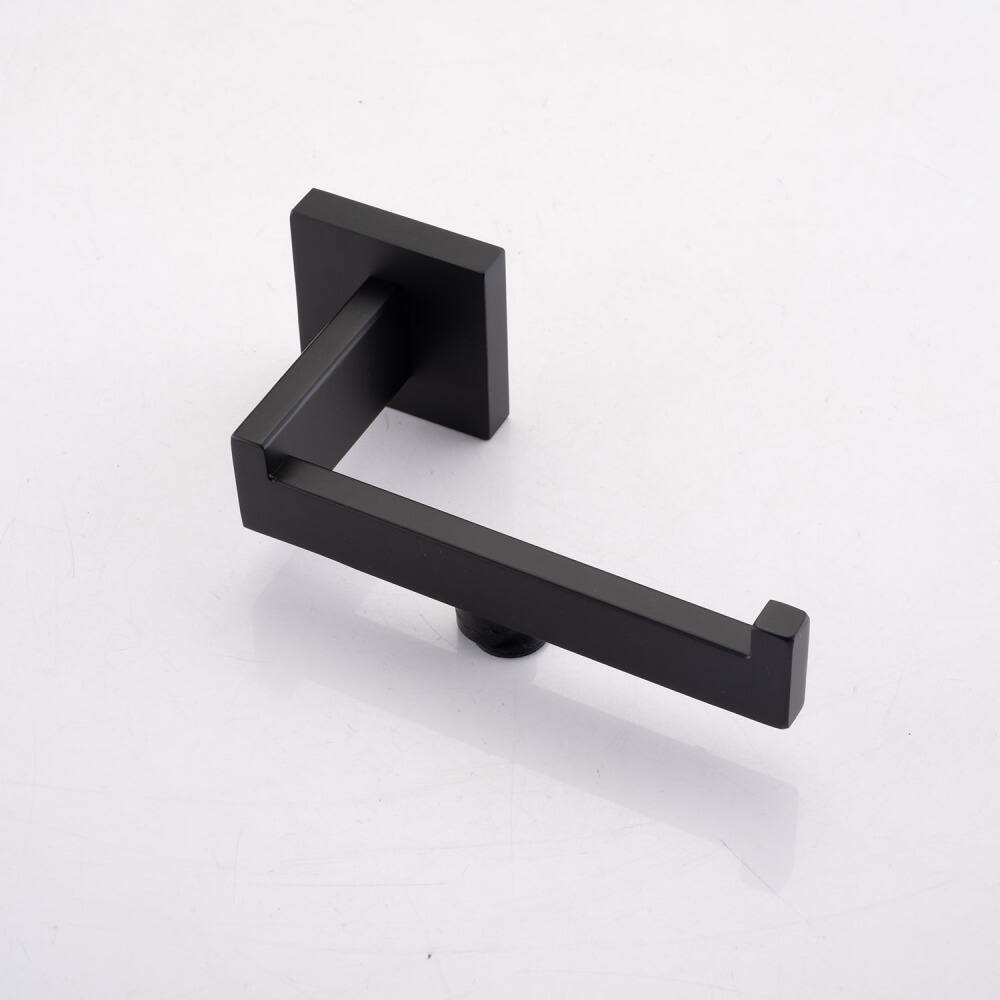 Alt View 4. JUJABU - 4- Piece Bathroom Hardware Set Matte Black - Matte Black.