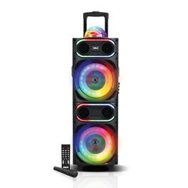 RCA - Disco 208 Flame Effect Bluetooth Party Speaker with Dual 8" Woofers - Black