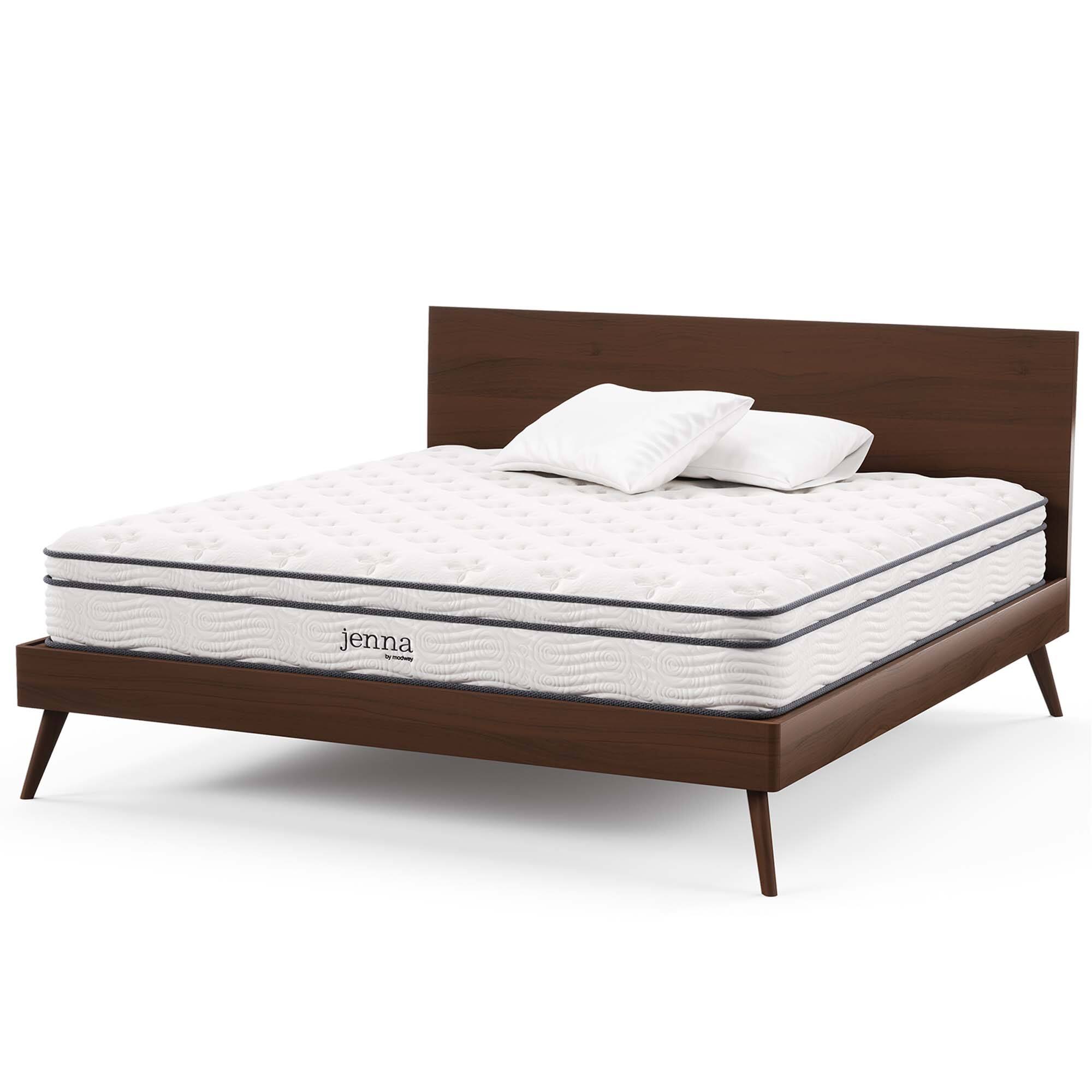 Alt View 5. Modway - Jenna 10" Innerspring and Foam California King Mattress by Modway - White.