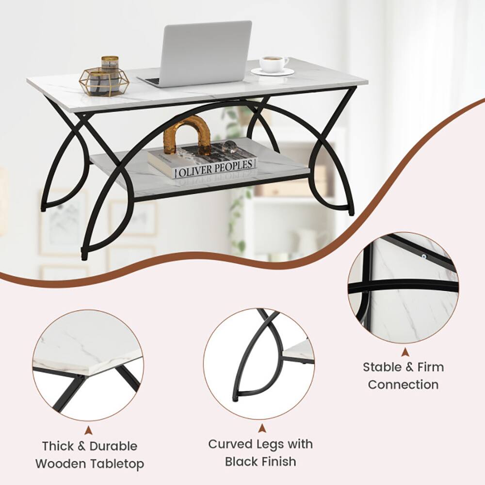 JOLIVER PEOPLES  
Stable & Firm Connection  
Thick & Durable Wooden Tabletop  
Curved Legs with Black Finish