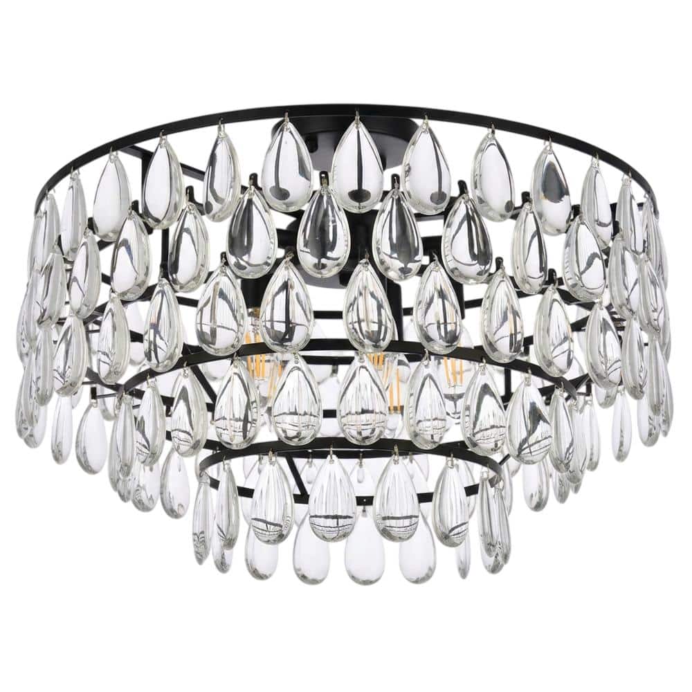 Elegant Lighting - Mila 20 inch flush mount in - Black price history on PriceWatchPro