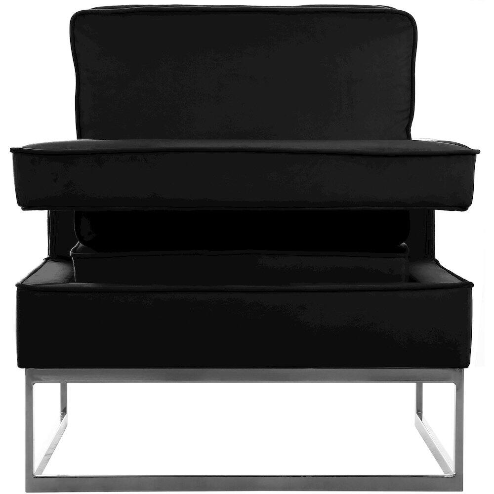 Alt View 3. Meridian Furniture - Noah Black Velvet Accent Chair - Black.