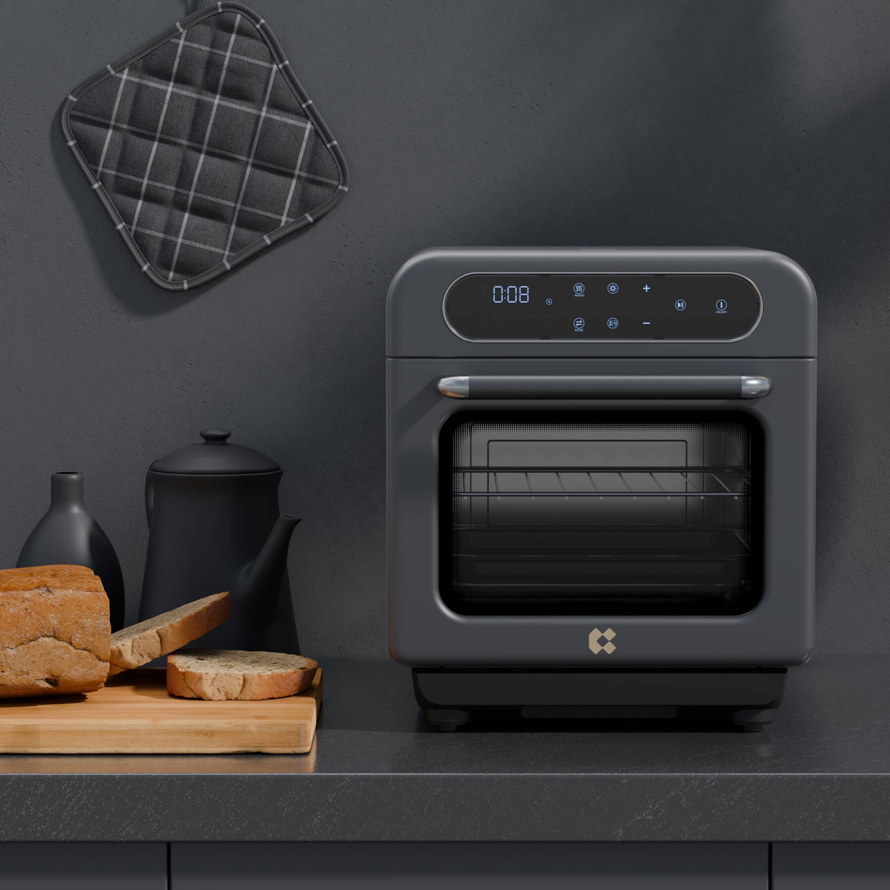 Alt View 4. Ciarra - Nosh 8-in-1 Steam Oven - Ashy Cloud.