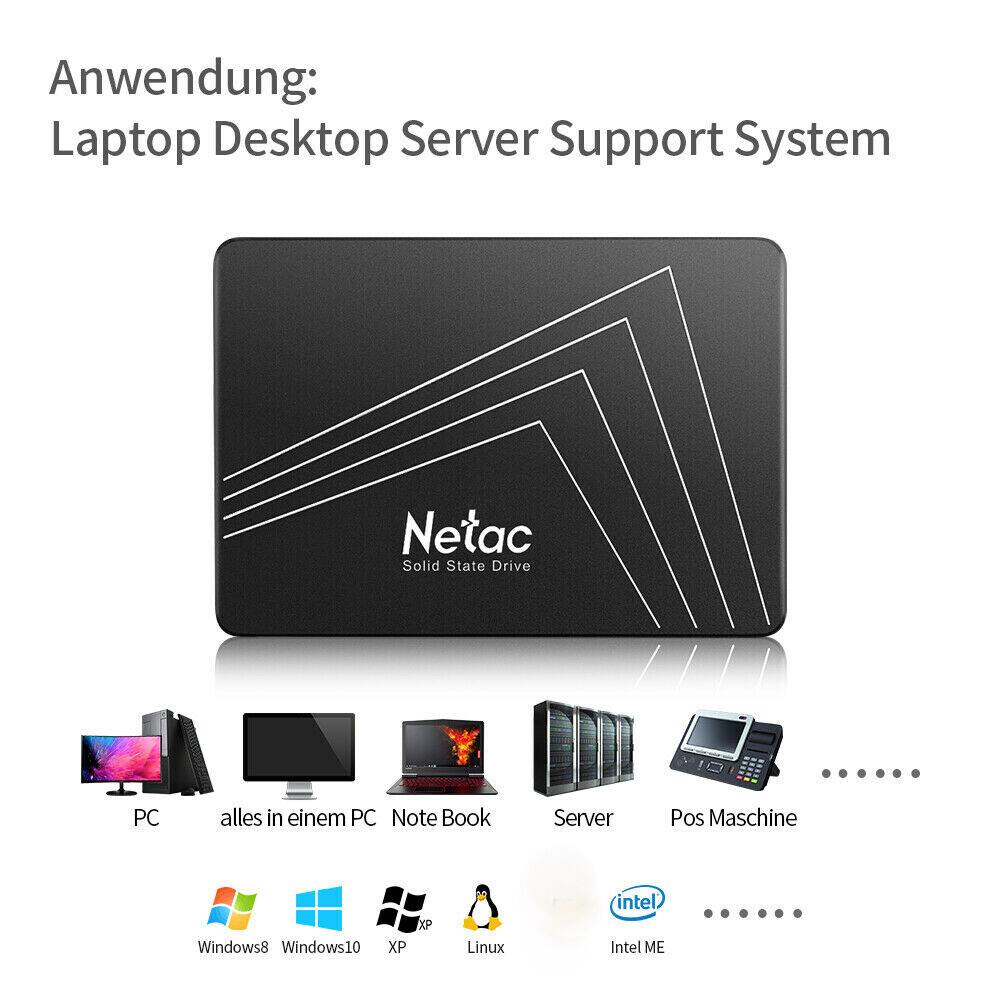 Anwendung:  
Laptop Desktop Server Support System  

Netac Solid State Drive  

PC  
alles in einem PC  
Note Book  
Server  
Pos Maschine  

Windows8  
Windows10  
XP  
Linux  
Intel ME