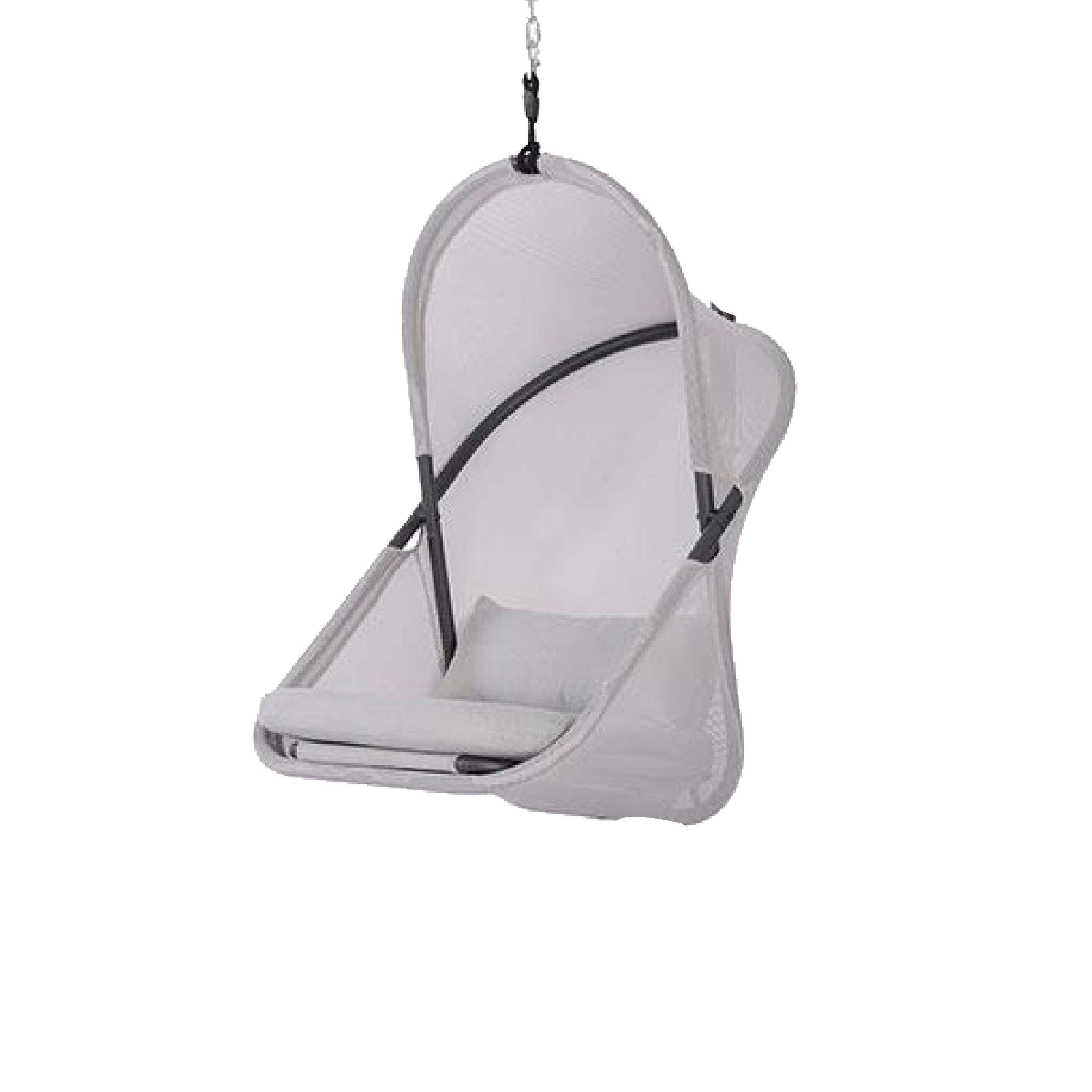 Alt View 1. Manhattan Lane - Cery Outdoor Hanging Swing Chair, Cushioned Light Gray Mesh - Light Gray.