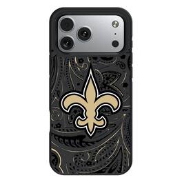 Keyscaper - NFL - New Orleans Saints Bump Case with 8.2ft Drop Protection - 15 Pro Max - Multicolor