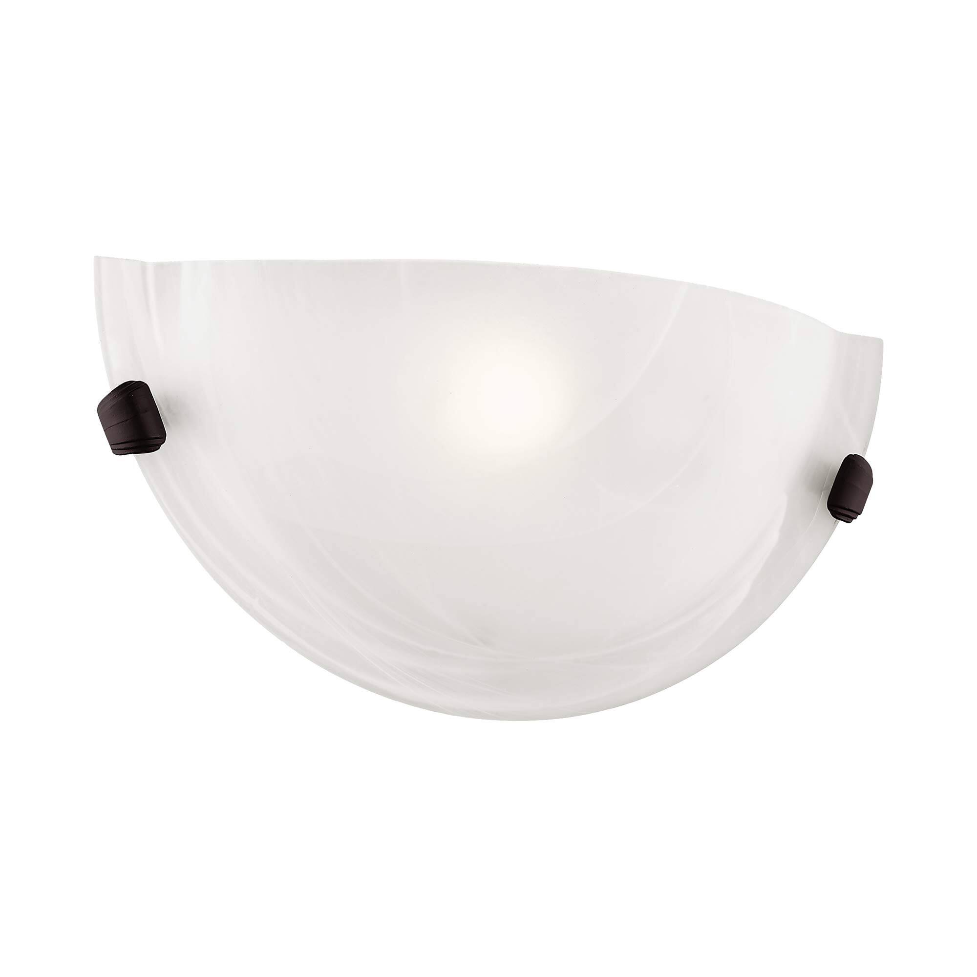 Back. Earthley Blooms - Lighting 4271 07 Oasis 1 light Bronze Wall Sconce White - Bronze.