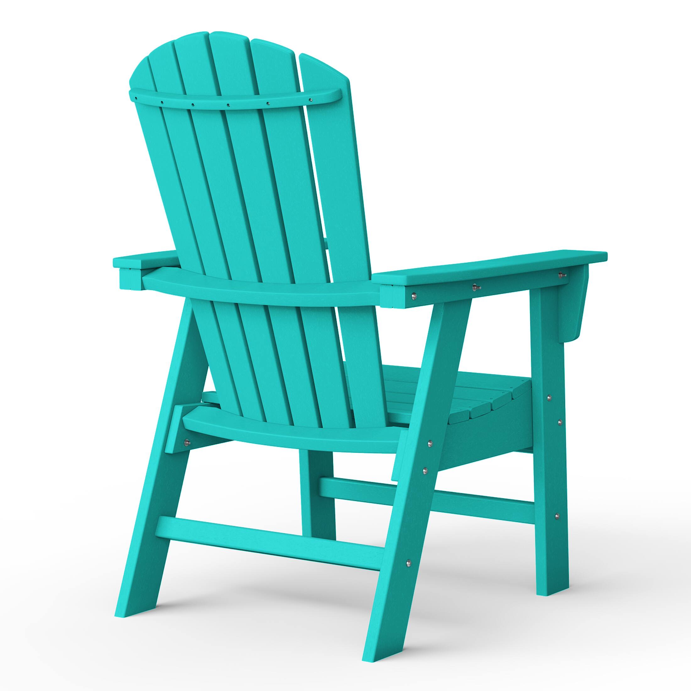 Alt View 1. WestinTrends - WestinTrends Dylan Outdoor Patio Shell-back Adirondack Dining Chair Weather Resistant - Turquoise.