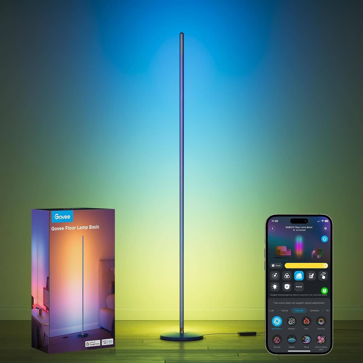 Govee - RGBICW Blue Smart Floor Lamp Basic