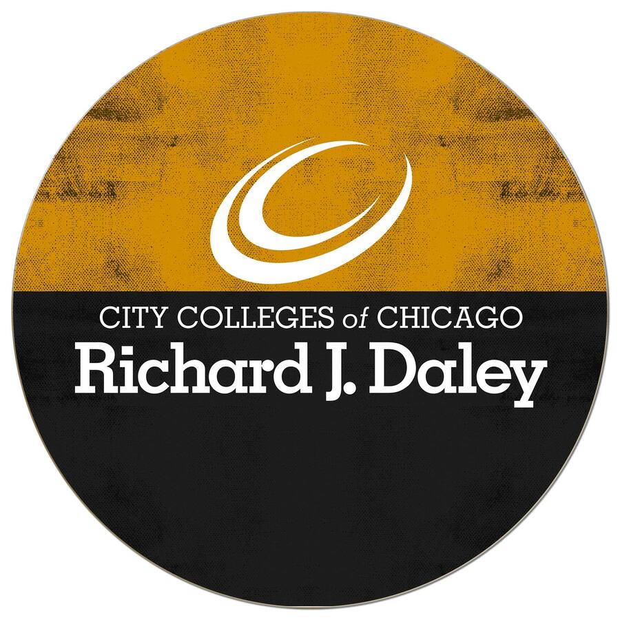 Jardine Richard J Daley College Bulldogs 20'' x 20'' Retro Logo Circle