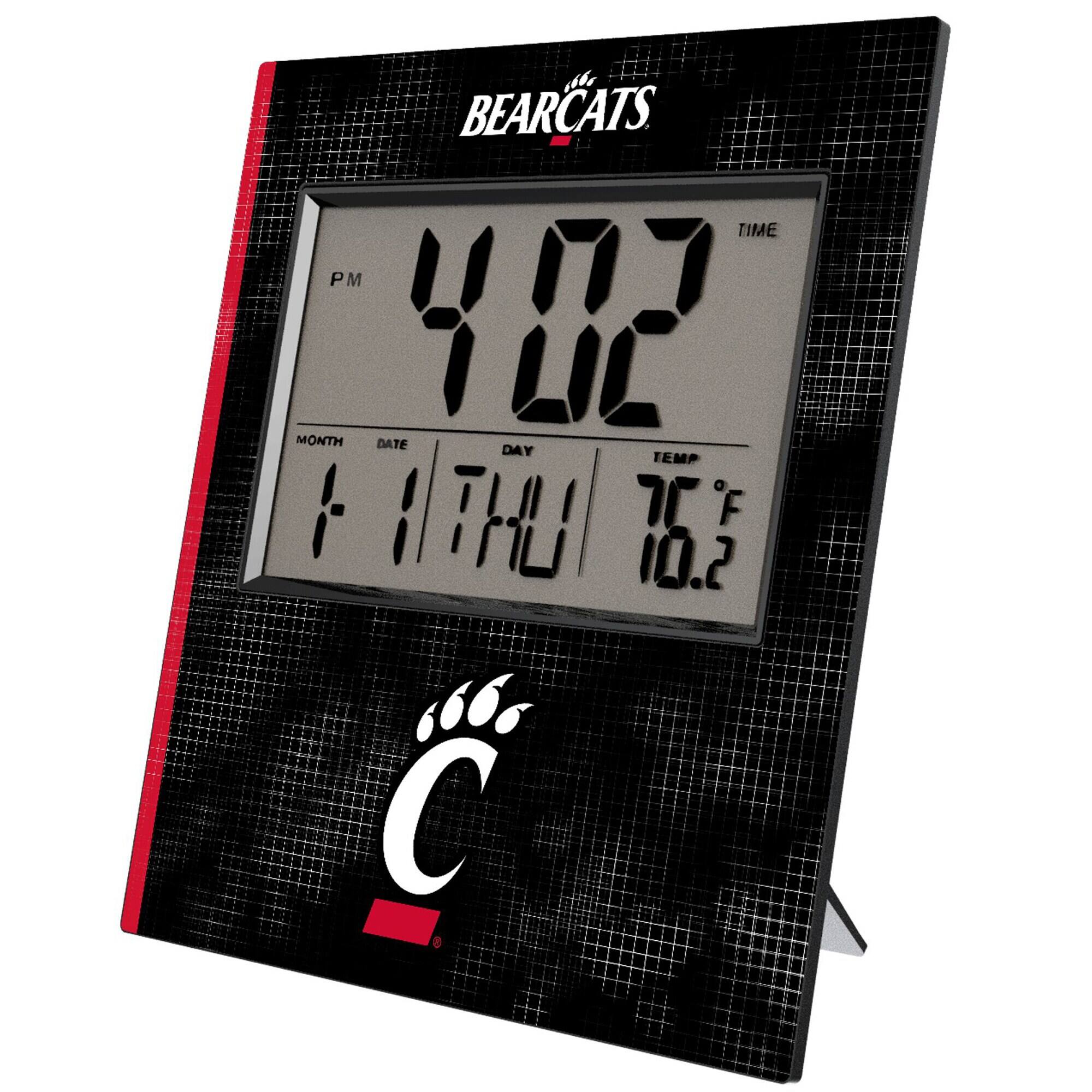 Keyscaper - Cincinnati Bearcats Cross Hatch Digital Desk Clock - Multicolor price history on PriceWatchPro