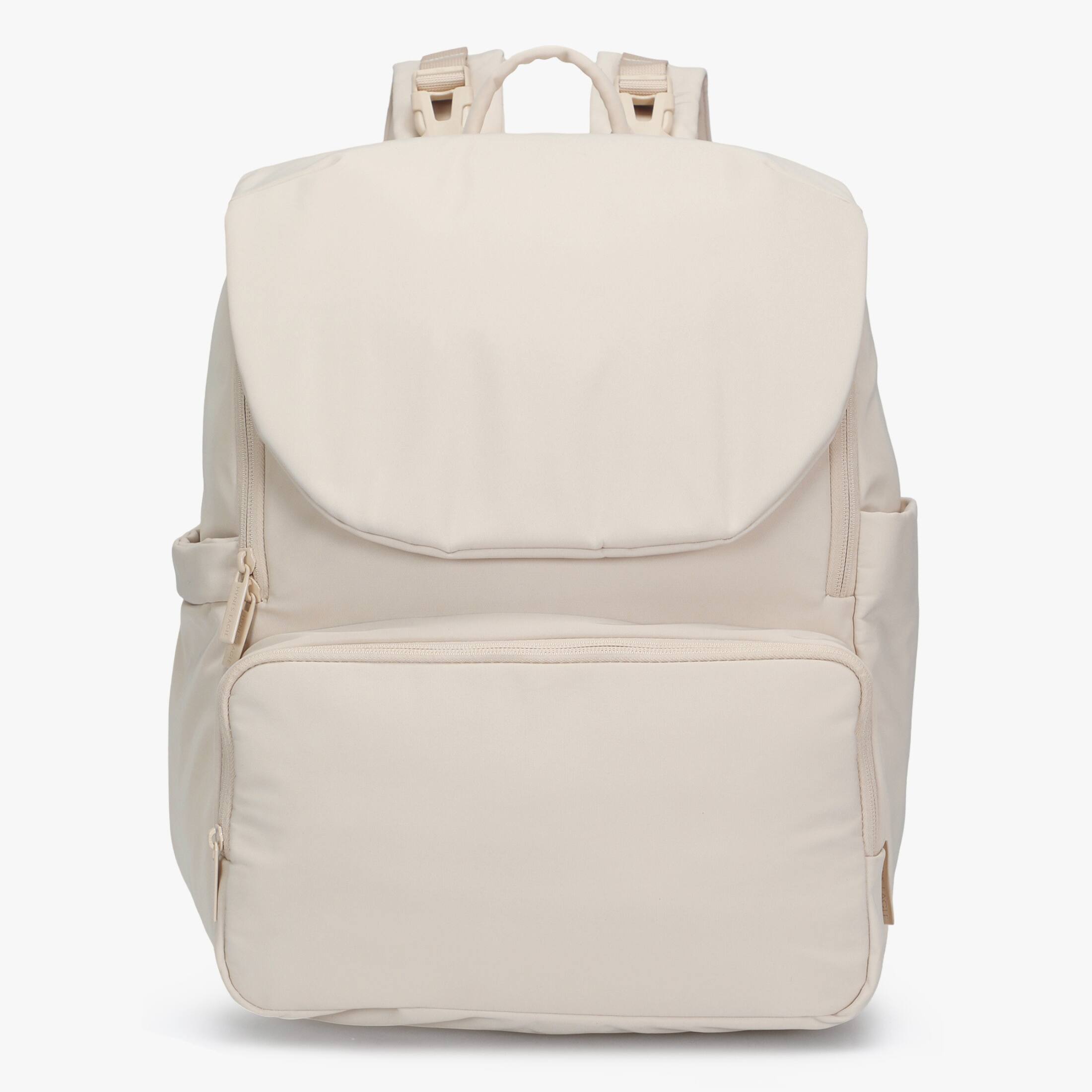 Front. Hynes Eagle - Motion All-in-One Diaper Backpack - Soft Sand.