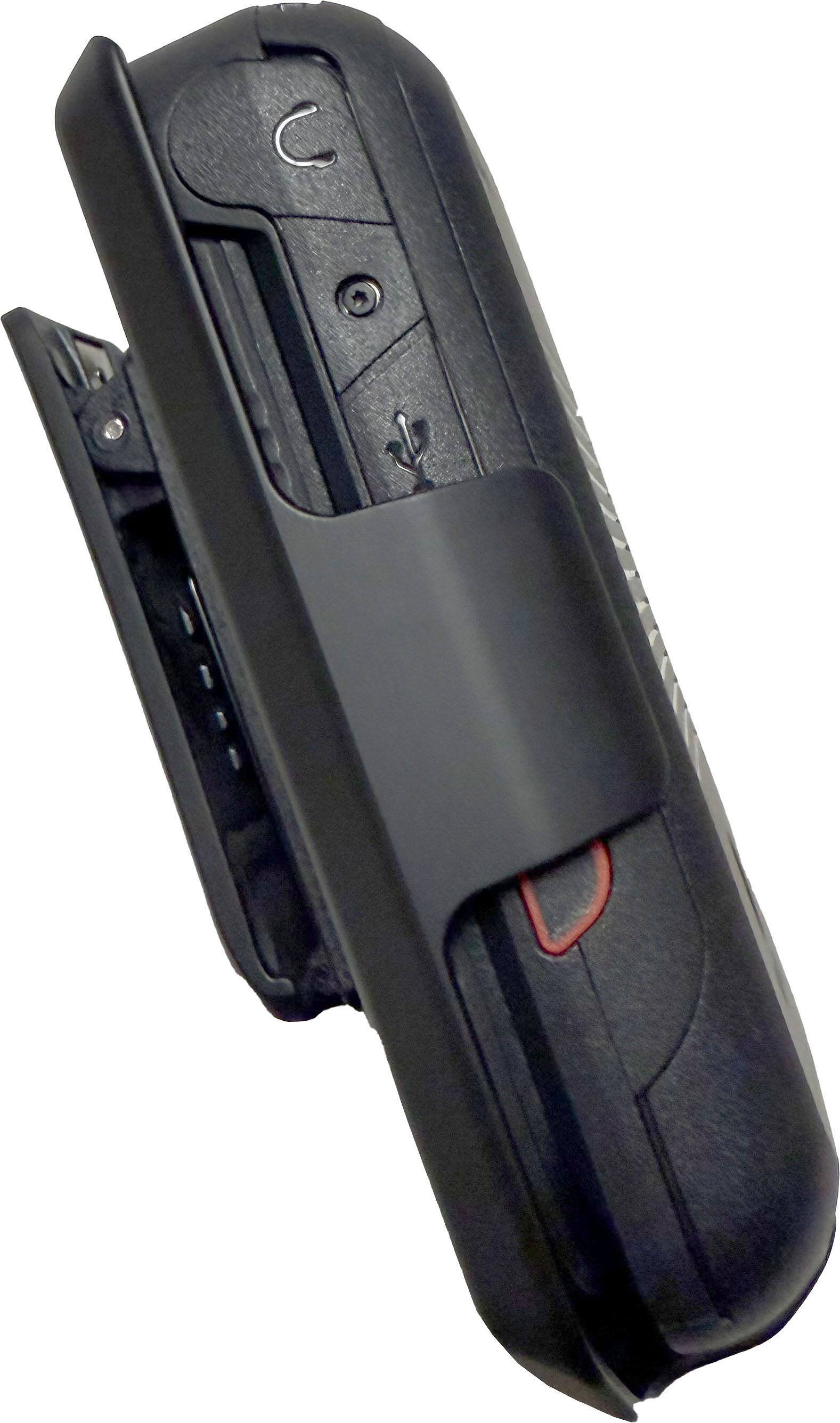 Alt View 4. Nakedcellphone - Holster Case for Sonim XP3 Plus 5G Flip Phone (2025, X320) - Ratchet Belt Clip Holder - Black.