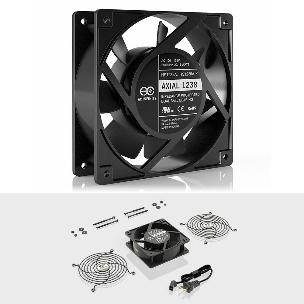 AC 100-125V 50.60 Hz 22/18 WATT  
HS1238A/ HS1238A-X  
AXIAL 1238  
IMPEDANCE PROTECTED  
DUAL BALL BEARING  
AC INFINITY  
CE RoHS  
WWW.ACINFINITY.COM  
FA1238-11-7-97  
MADE IN CHINA