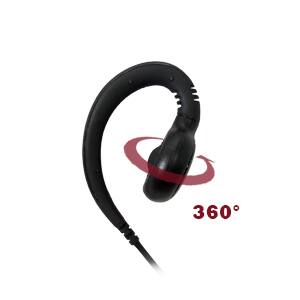 Left. ProMaxPower - Swivel Earpiece with PTT Mic for Motorola XPR3500, DEP550, R5 & Other Radios - Straight Cable.