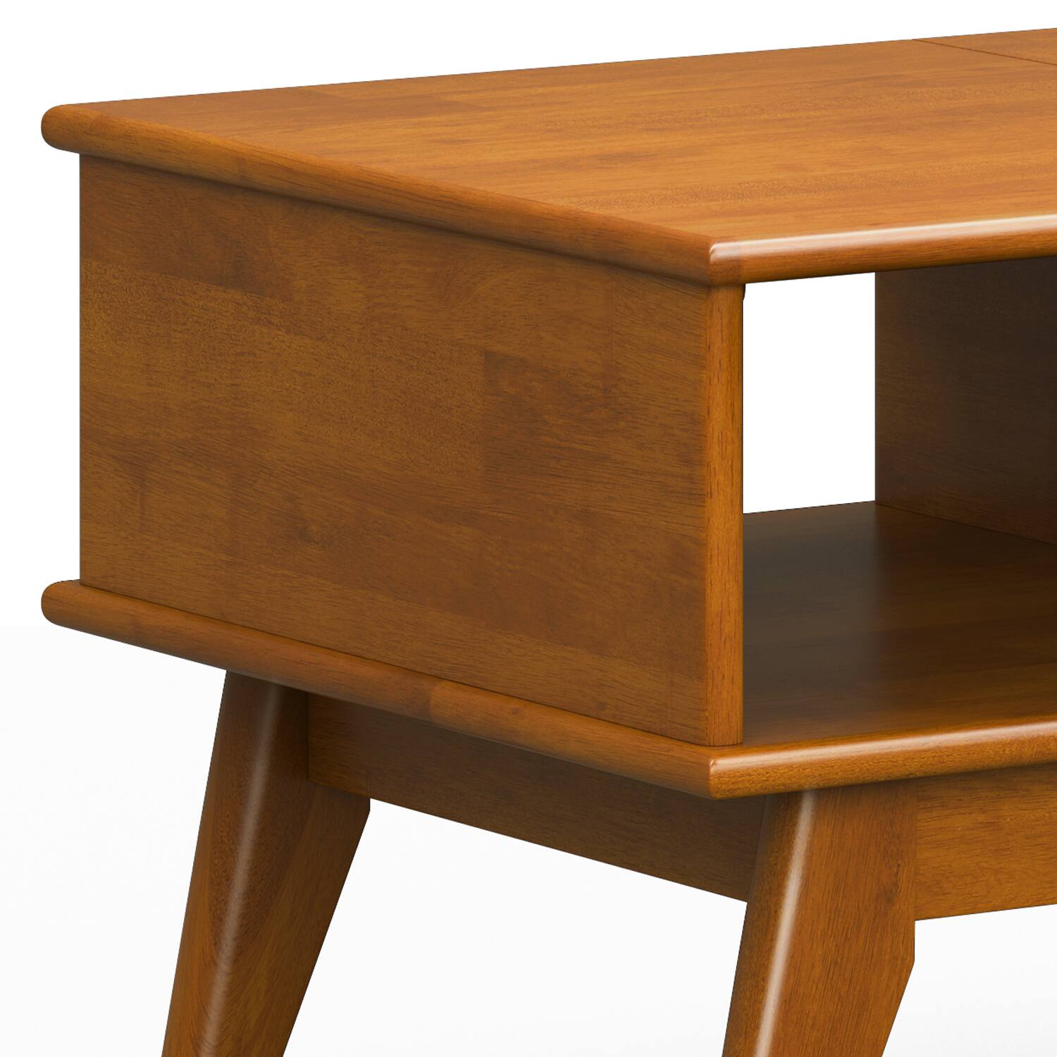 Alt View 5. Simpli Home - Draper 48 inch Coffee Table with 22 inch End Tables (Set of 3) - Teak Brown.