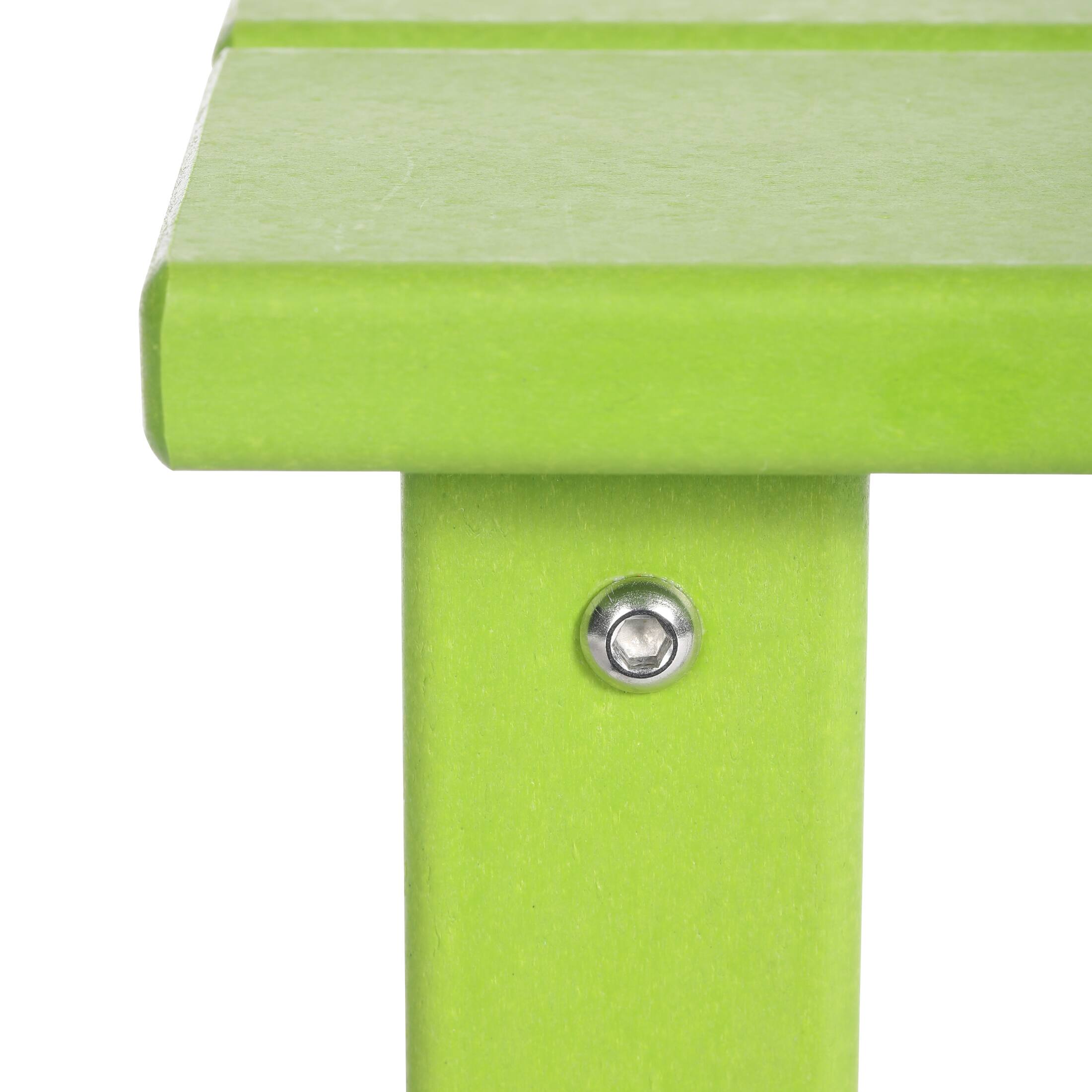 Alt View 6. WestinTrends - WestinTrends Malibu 2-Piece Kids Outdoor HDPE Adirondack Chair With Square Side Table Set - Lime.