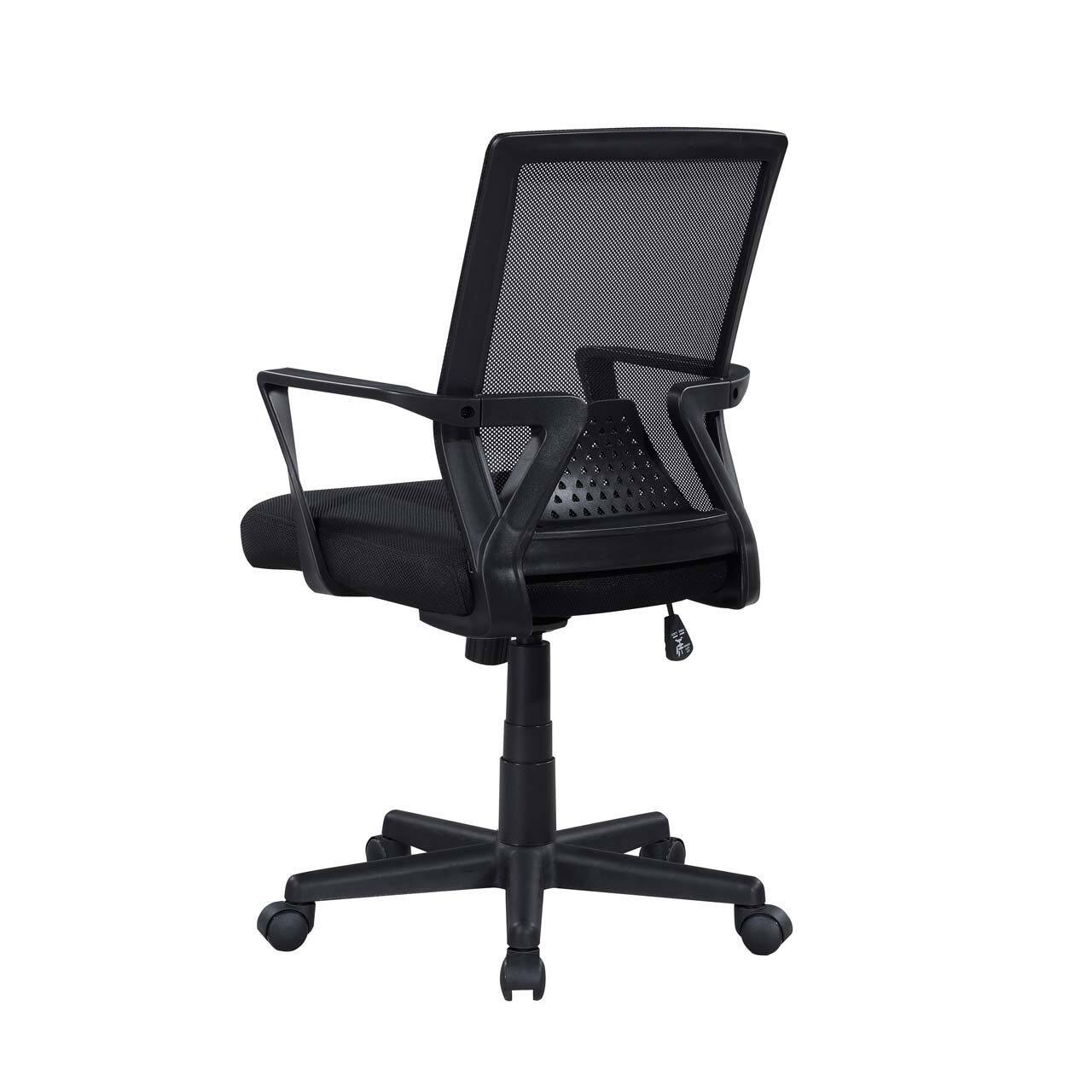 Angle. Spaco - Spaco Mesh Executive Office Chair, Breathable Mid-Back Mesh Desk Chair, for Executive Office - Black.