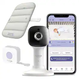 Hubble Connected - Dream+ Bundle Smart Wi-Fi Baby Movement Monitor and HD Baby Camera with Soothing Sounds and Noise (Non-Wearable) - White