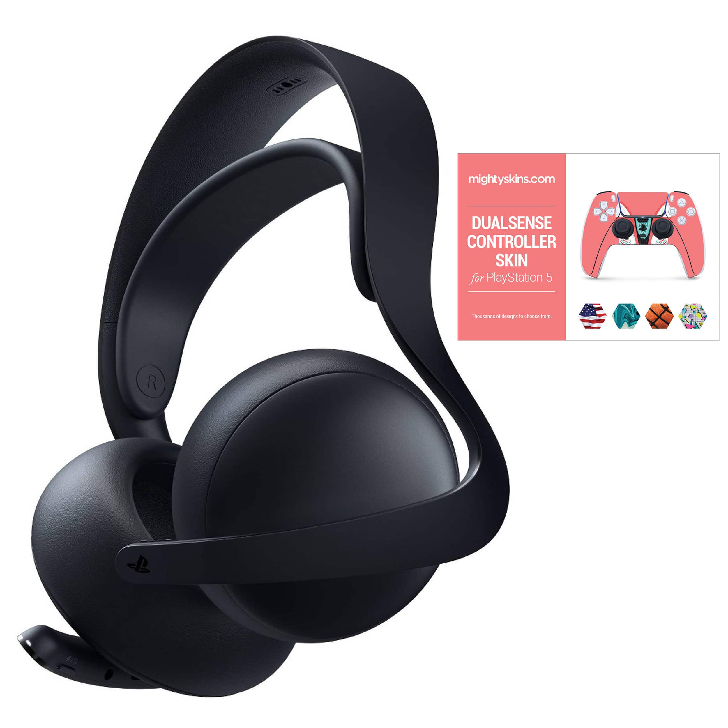 Sony - Pulse Elite Headphones & Skins Voucher - Black