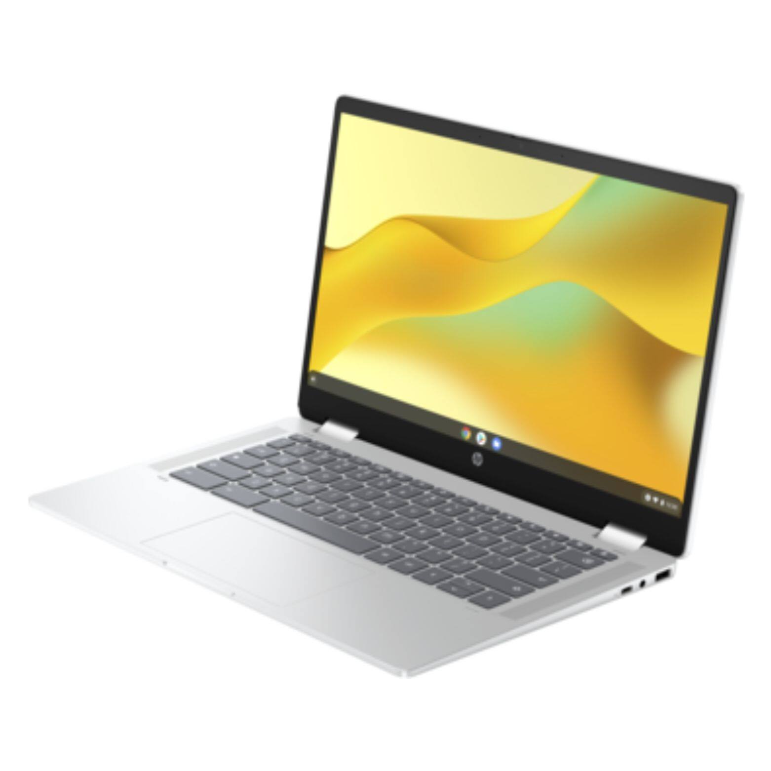 Alt View 1. HP - Chromebook x360 14b-cd0007ca 14" Intel Processor N100 0.8 GHz up to 3.4 GHz 4GB RAM 128GB UFS ChromeOS - Silver.