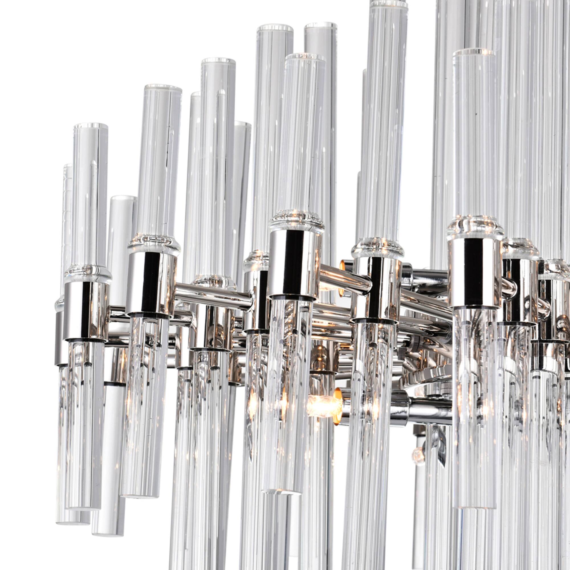 Back. CWI Lighting - Miroir 10 Light Chandelier With Polished Nickel Finish - Polished Nickel.