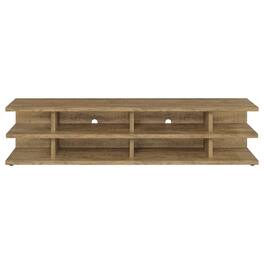 Manhattan Lane - Carie TV Stand Media Console, 2-Tier Open Shelves, Mango Finish Wood - Mango Brown