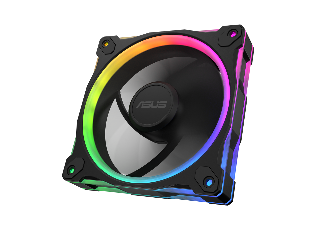 Alt View 5. ASUS - ASUS Prime MR120 ARGB Fan - 28mm Thick, Quiet, PWM, 20 ARGB LEDs, Aura Sync - Black.