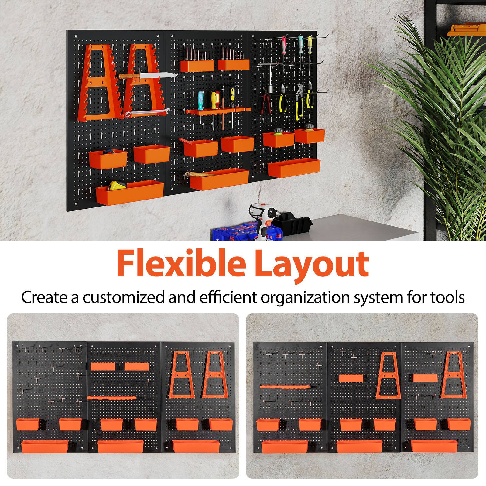 Flexible Layout  
Create a customized and efficient organization system for tools