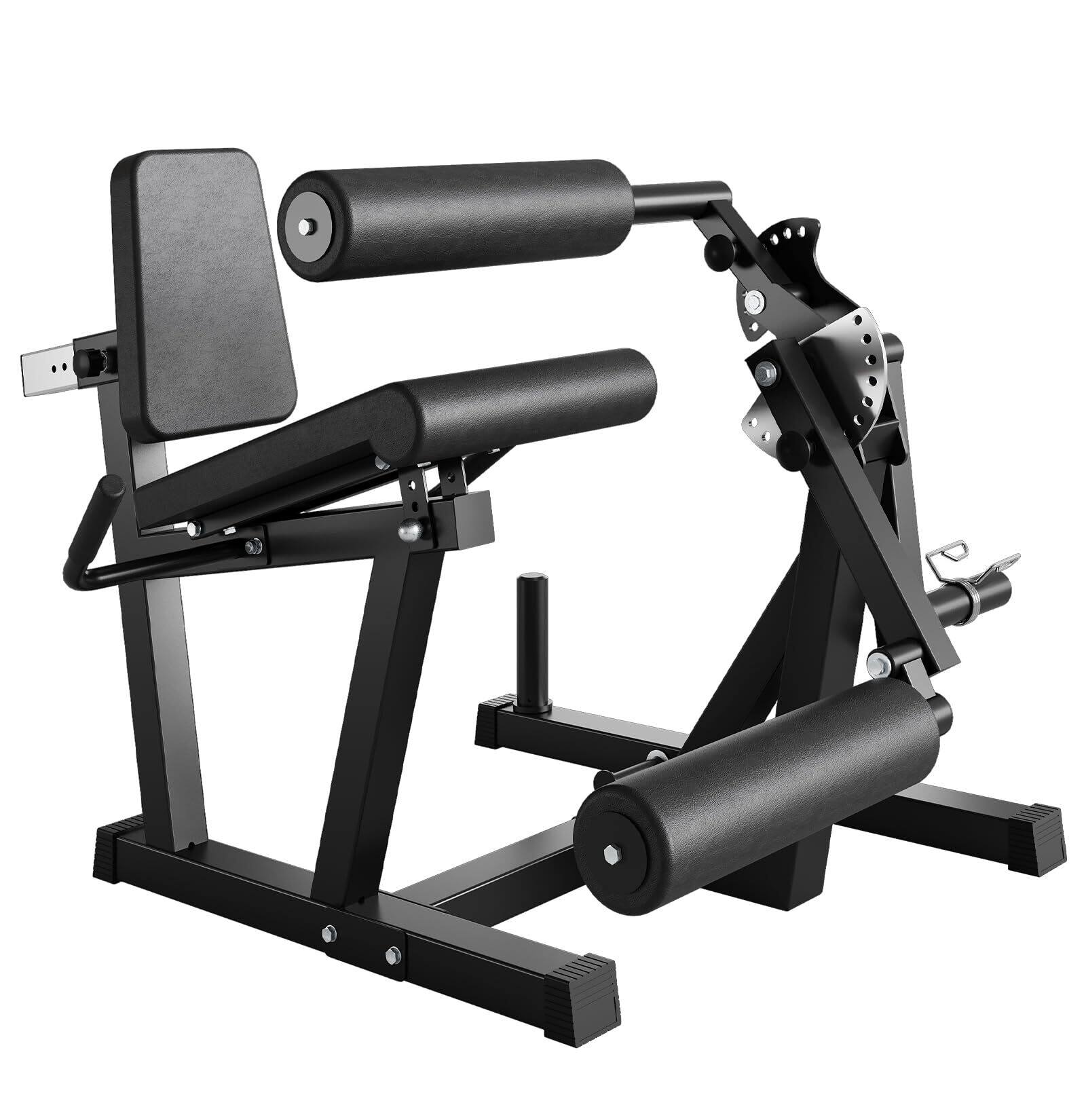 Front. Babevy - 4-in-1 Adjustable Leg Extension Curl Machine, Adjustable Leg Extension Machine for Lower Body Workouts - Black.