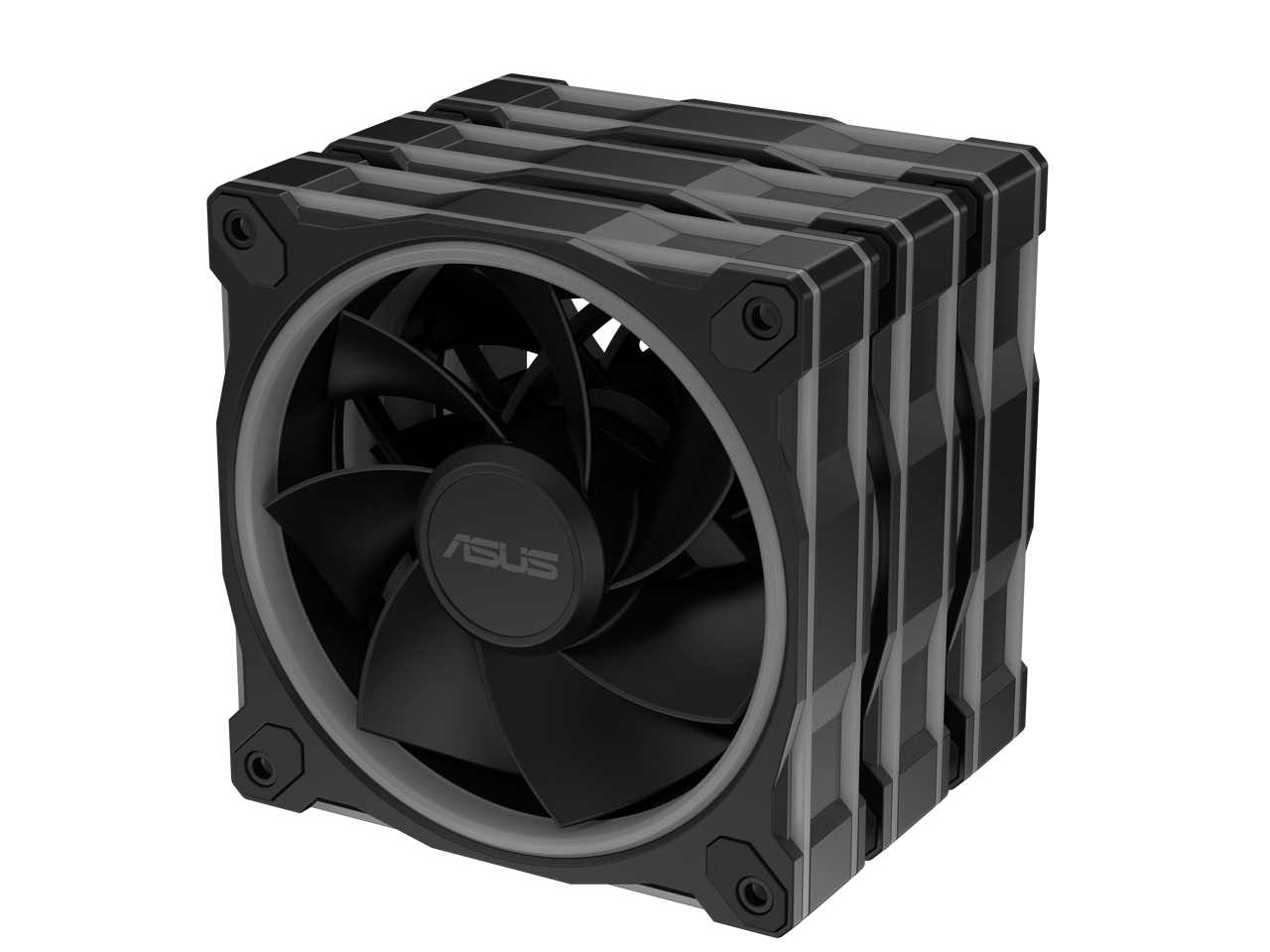 Alt View 10. ASUS - ASUS Prime MR120 ARGB Fan Triple Pack, 28mm Thick Frame, PWM Control, 20 ARGB LEDs, Aura Sync - Black.