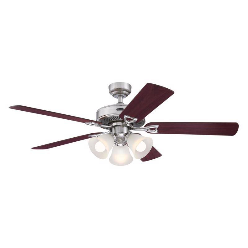 Westinghouse - Vintage 52 in. Brushed Nickel LED Indoor Ceiling Fan - Brown