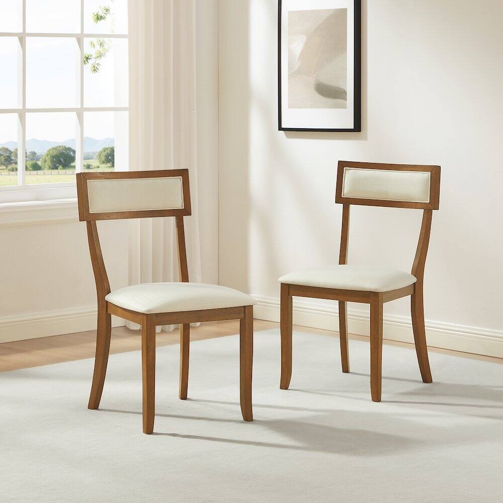 Alt View 3. Crosley Furniture - Alessia 2-Piece Dining Chair Set In Brown - Brown.