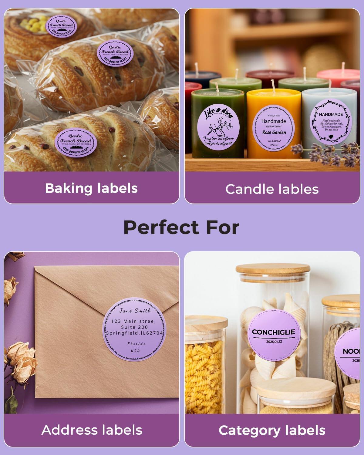 Gendie Funuh enat Gondic Srench Grond BUST PURLITY om Gardic French trcad i R OVELITY 1 c G Like diea 9 1 foue d fover yu d d sevi m Handmade a - Rose Garden -.. HANDMADE Mad nls - dketo mde de - - A - Baking labels Candle labels Perfect For Jane Smith 123 Main street. Suite 200 Springfield, IL62704 Flosida USA CONCHIGLIE 2025.01.23 NOO 2025 Address labels Category labels

Baking labels

Candle labels

Perfect For

Address labels

Category labels