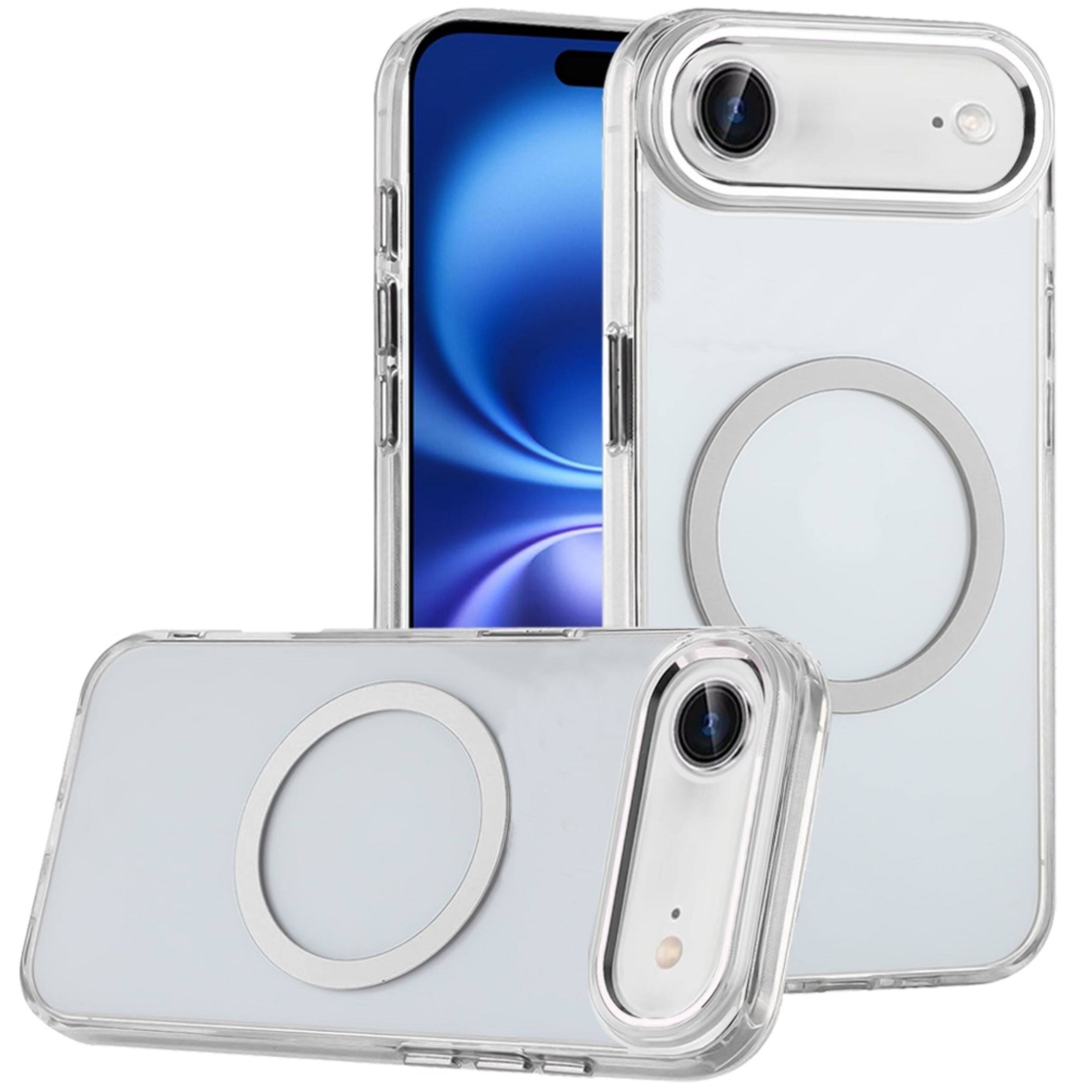 Front. Kitcheniva - Trans-Clear Metal Buttons Phone Case With Tempered Glass For iPhone Air Clear - Clear.