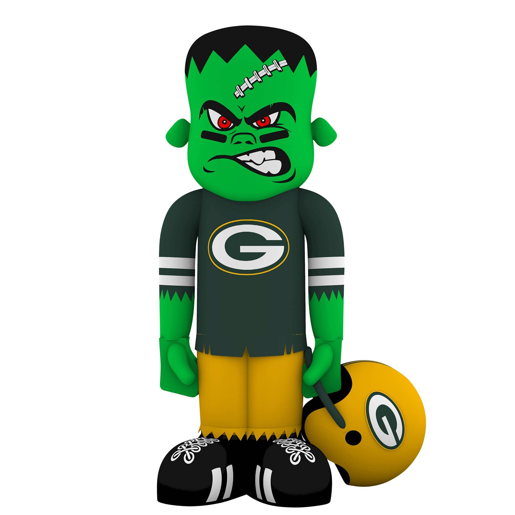 Front. Sporticulture - Green Bay Packers Halloween Lawn Inflatable Steinbacker - Multicolor.