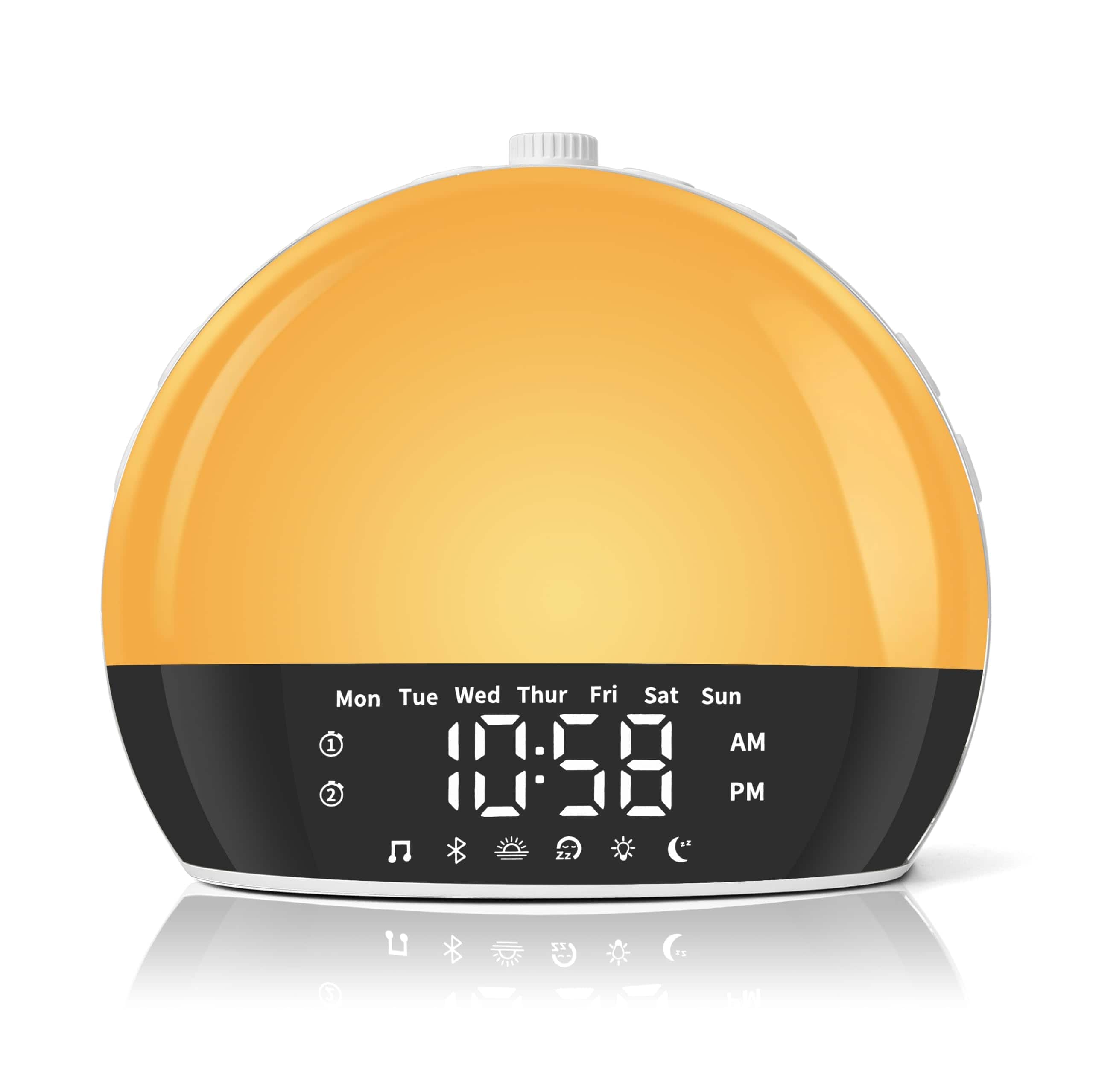 Dazzed Corner - Wake Up Light Sunrise Alarm Clock,FM Radio - White